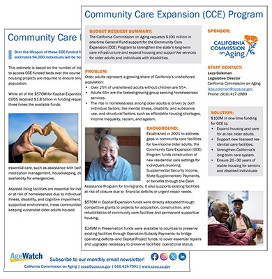 Community care expansion (CCE) program flyer
